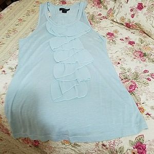 Soft aqua tiered tunic by Isabella Rodriguez